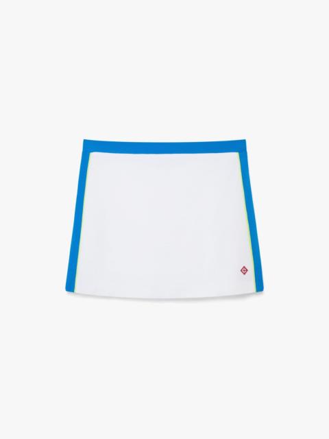 CASABLANCA White & Blue Pique Mini Skirt | Casablanca Paris