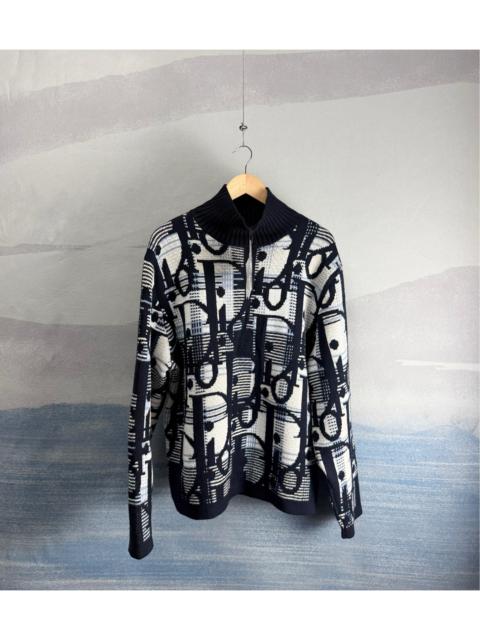 Dior DIOR MONOGRAM PRINT KNIT SWEATER