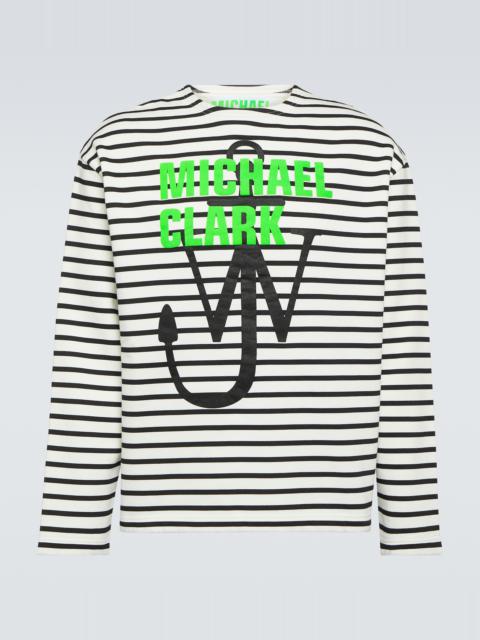 JW Anderson x Michael Clark striped cotton jersey sweatshirt