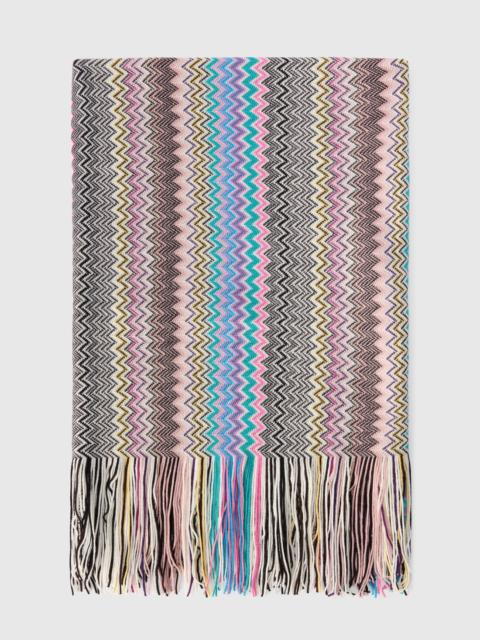 Missoni Scarf with zigzag pattern and fringes