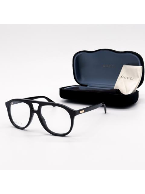 NEW GUCCI GG1320O 001 BLACK PILOT UNISEX EYEGLASSES GUCCI