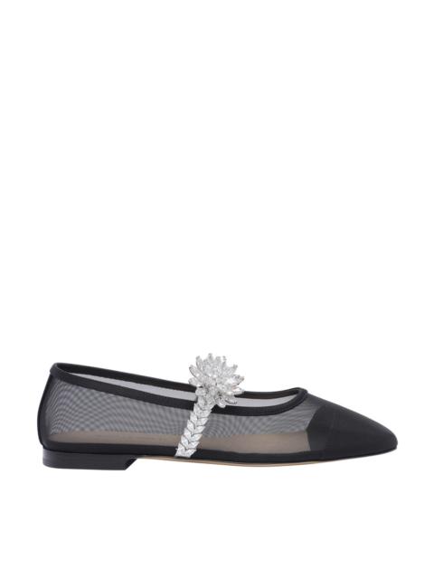 Mach & Mach Women Lotus Flower Mesh Flats