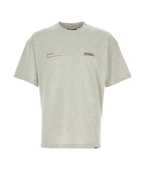 REPRESENT Melange grey cotton t-shirt
