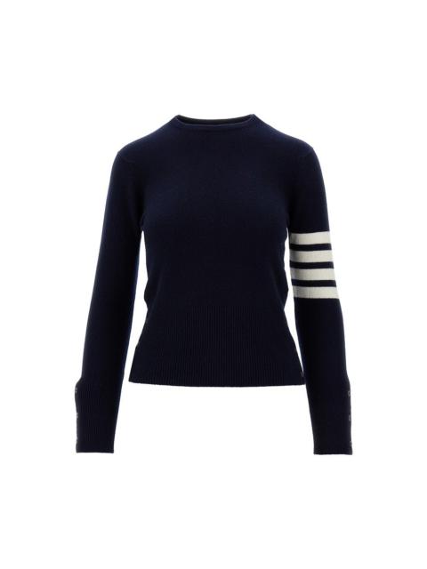 Thom Browne CASHMERE SWEATER WITH 4 BAR INLAY