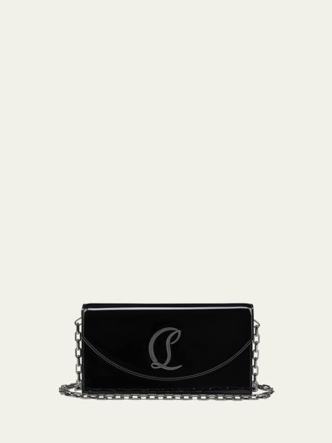 Loubi54 Flap Patent Leather Clutch Bag