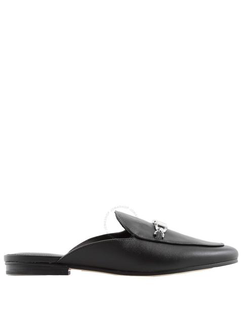 MICHAEL KORS Michael Kors Black Tiffanie Leather Flat Mules