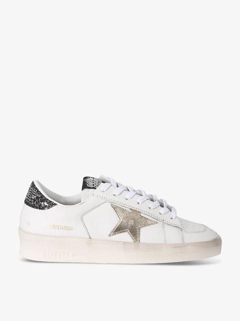 Women's Stardan 11938 star-embroidered leather low-top trainers