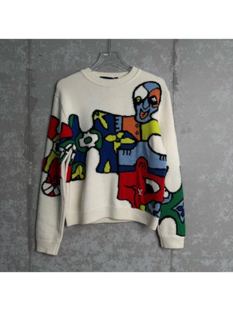 Louis Vuitton Louis Vuitton Colorful Graffiti Wool Sweater