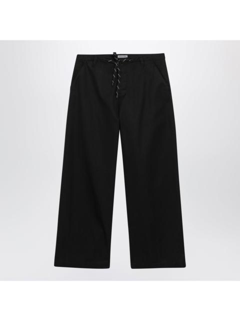 BALENCIAGA Balenciaga Black Cotton Twill Chino Trousers Men