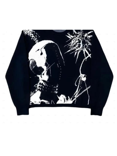 Japanese Brand - Y2K Knitted Graphic Sweater