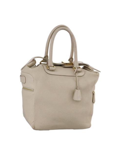CELINE CELINE Hand Bag Leather Beige Gold