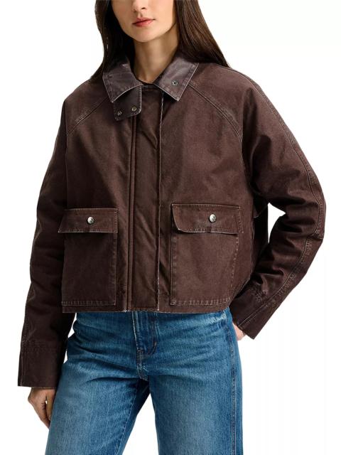 VERONICA BEARD Arlo Coated Collar Barn Jacket