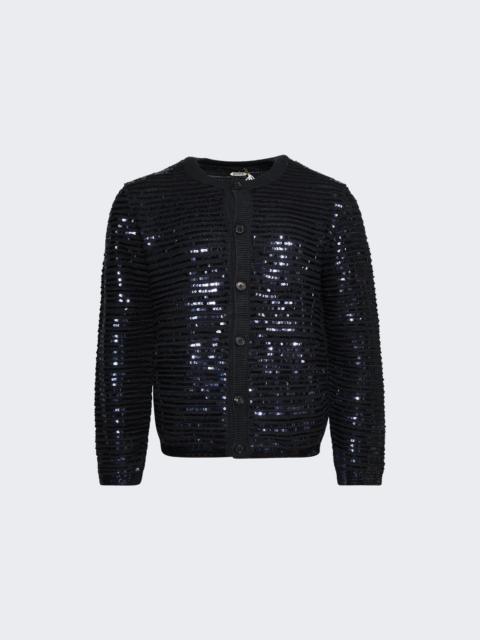 BODE Sequin Spotlight Cardigan Black