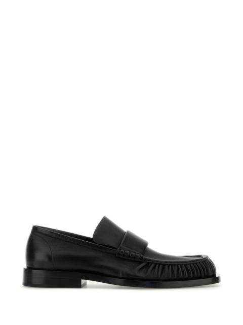 Jil Sander Men Black Leather Loafers