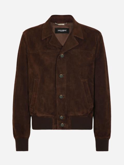 Dolce & Gabbana Nappa suede bomber jacket