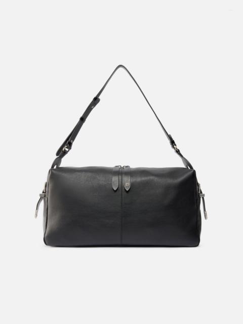 PINKO KEEPER BAG LARGE SHOULDER BAG IN NEW BIKER LEATHER