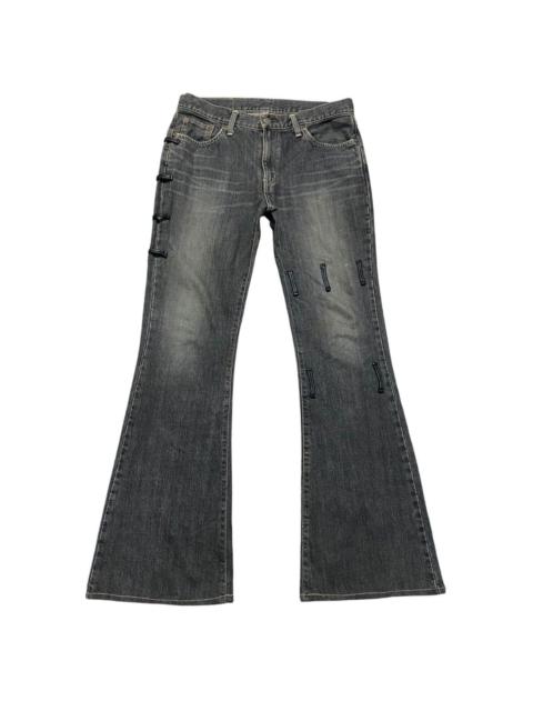 Other Designers Vintage Edwin 800sx Denim Super Flare Jeans Faded Black