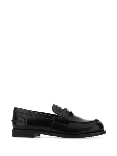 Miu Miu Miu Miu Women Black Leather Loafers