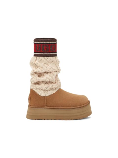 UGG UGG Classic Sweater Letter Boot Chestnut (Women's)