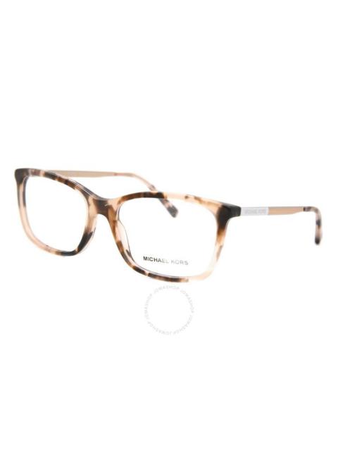 MICHAEL KORS Michael Kors Vivianna II Demo Rectangular Ladies Eyeglasses MK4030 3162 52