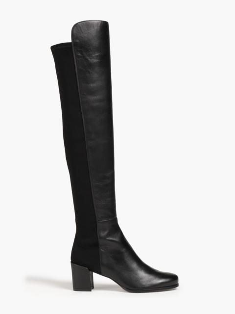 Stuart Weitzman City microstretch and leather over-the-knee boots