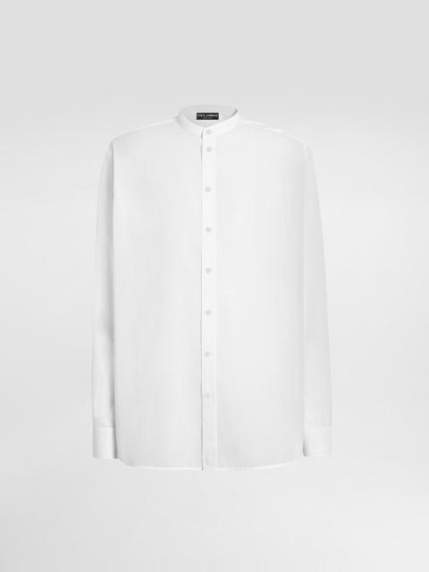 Dolce & Gabbana Cotton canvas mandarin shirt