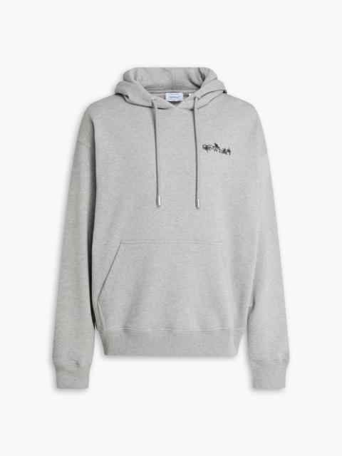 Off-White Flower Arrow printed French cotton-terry hoodie