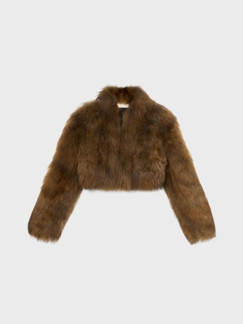 Blumarine SHORT FUR COAT IN CASHMERE GOAT HAIR