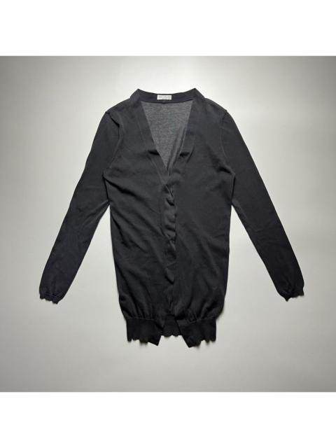 Brunello Cucinelli Brunello Cucinelli Black Fine Knit Cotton Cardigan
