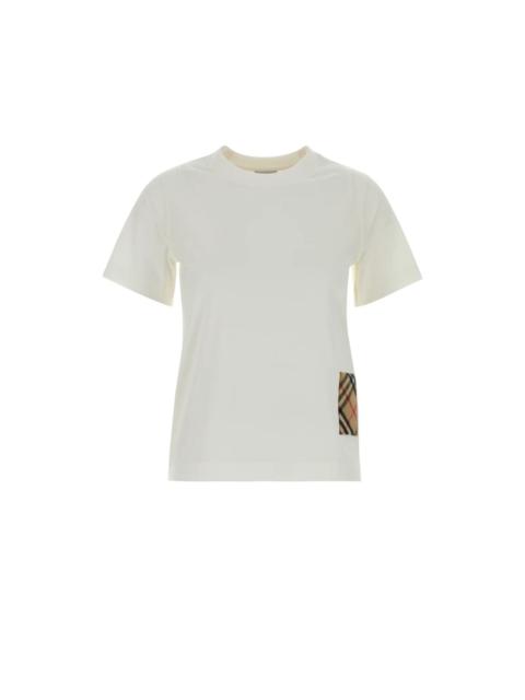 Burberry BURBERRY White Cotton T-Shirt New & Authentic (Women's size: