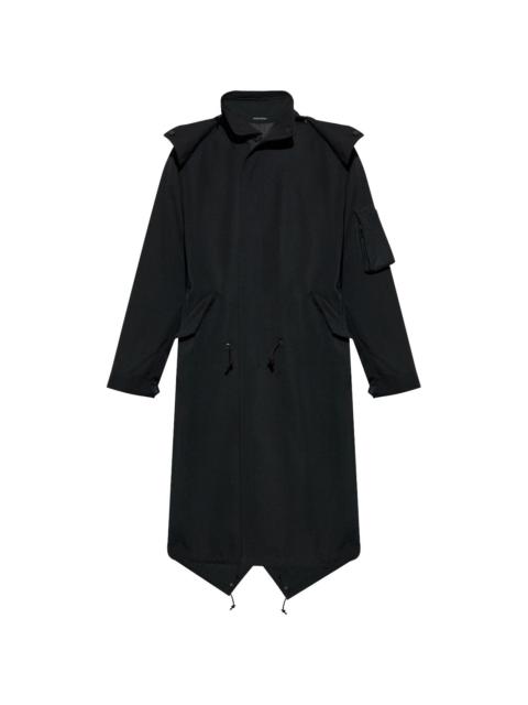 hooded trench coat