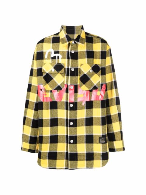 EVISU x Sfera Ebbasta check-print cotton shirt