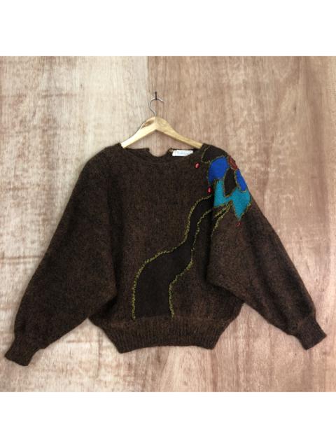 Other Designers Homespun Knitwear - Vintage Art Pattern Mohair Knit Sweater