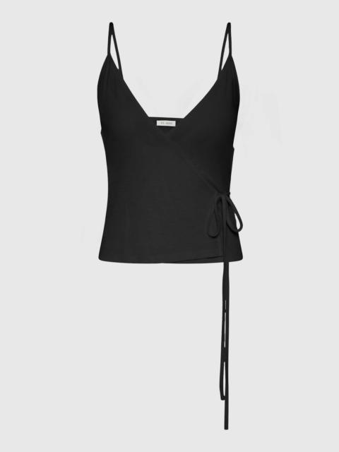 ST. AGNI Ballerina Wrap Knit Top - Black