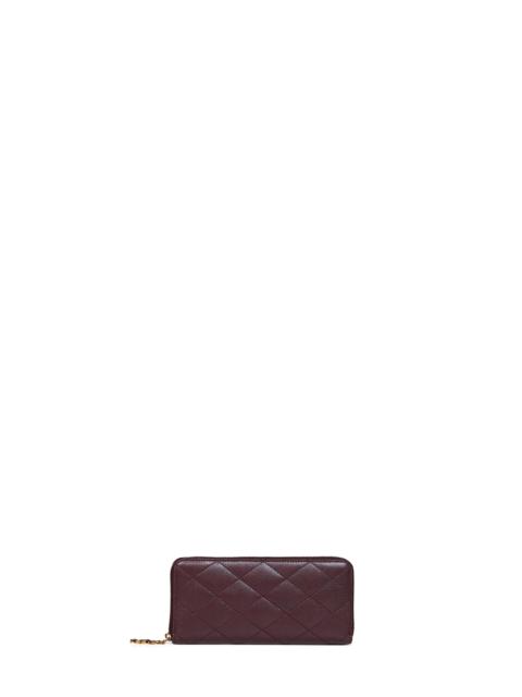 SAINT LAURENT Saint Laurent Women Cabernet Red Cassandre Bijou Zip Around Wallet