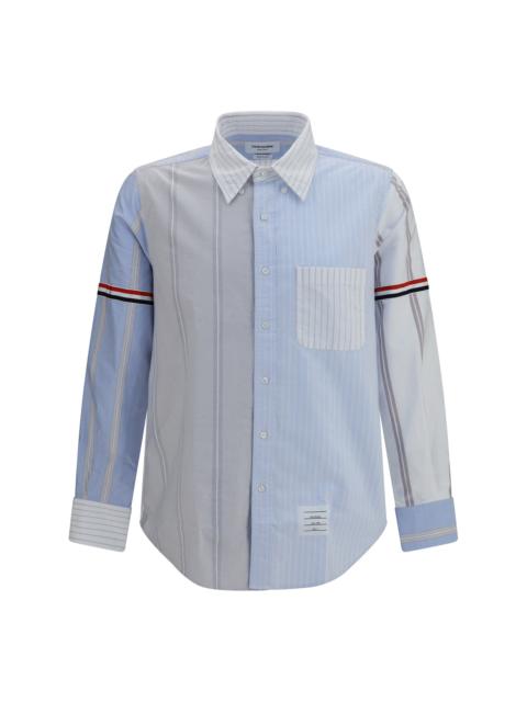 Thom Browne Thom Browne Funmix Striped Oxford Shirt Light Blue