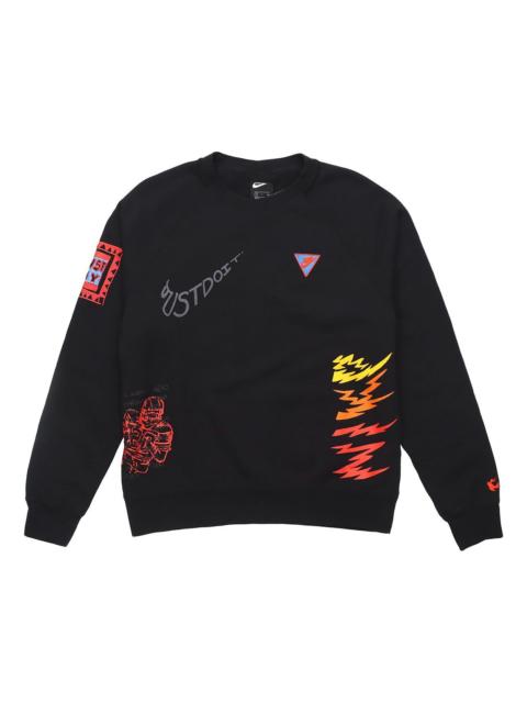 Nike Nike Sportswear NSW 3M Reflective Graffiti Printing Round Neck Pullover Black CJ5056-010