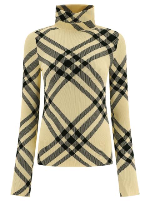 Burberry Burberry Women "Check" Turtleneck Sweater