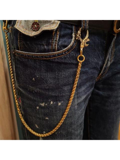 Other Designers Vintage - 6mm Snake Chain Brass Hook Dragon Pant Wallet Keychain