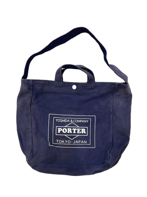 Yoshida Porter Tokyo X Lower Case Blue Logo Sling Bag