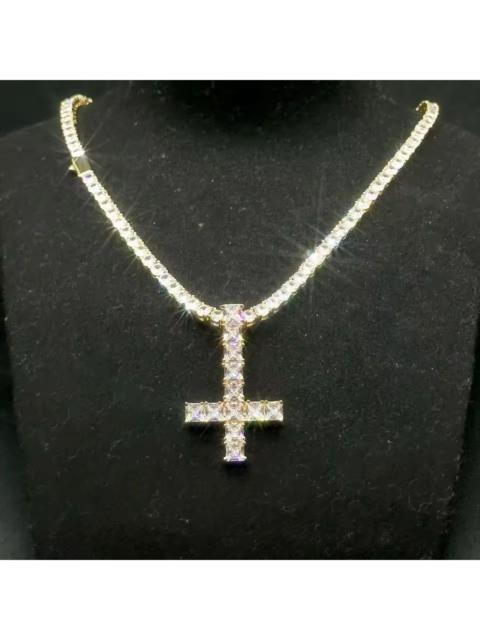 Other Designers Jewelry - 50 Cm Upside-down cross , shut 'em up necklace