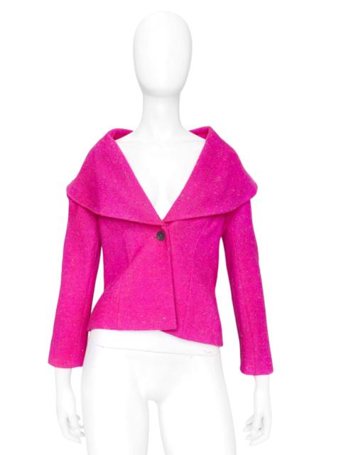 Dior Christian Dior Fall 1998 John Galliano Candy Fuchsia Oversized Lapel Bar Jacket