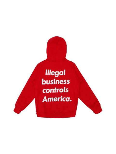 Supreme Supreme Illegal Business Hooded Sweatshirt Red