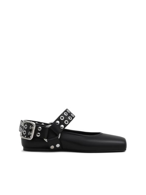 leather ballet flats