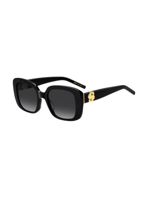 BOSS BLACK-ACETATE SUNGLASSES WITH DOUBLE B MONOGRAM