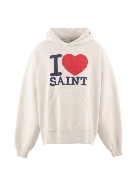 SAINT M×××××× HOODIE/I LOVE SAINT / WHT