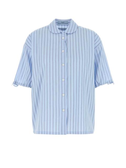 Prada Women Embroidered Poplin Shirt