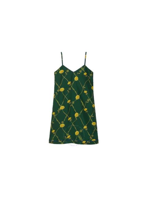 Burberry Burberry Dandelion Print Silk Dress
