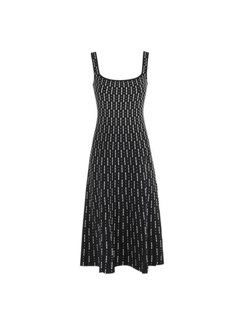 STAUD Black Geometric Ellison Dress