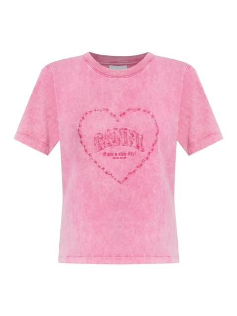 GANNI Heavy Cotton Heart T-Shirt
